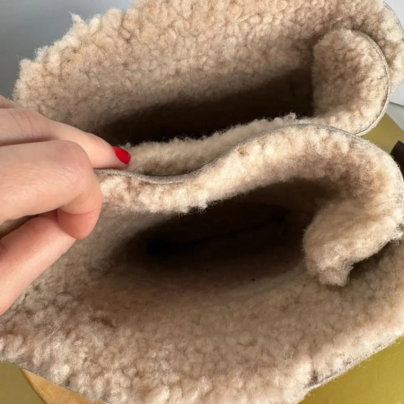 Matisse Parker Brown Leather Mid-Calf Plush Shearling Boots Sz 9.5 Winter Boho - Picture 6 of 9